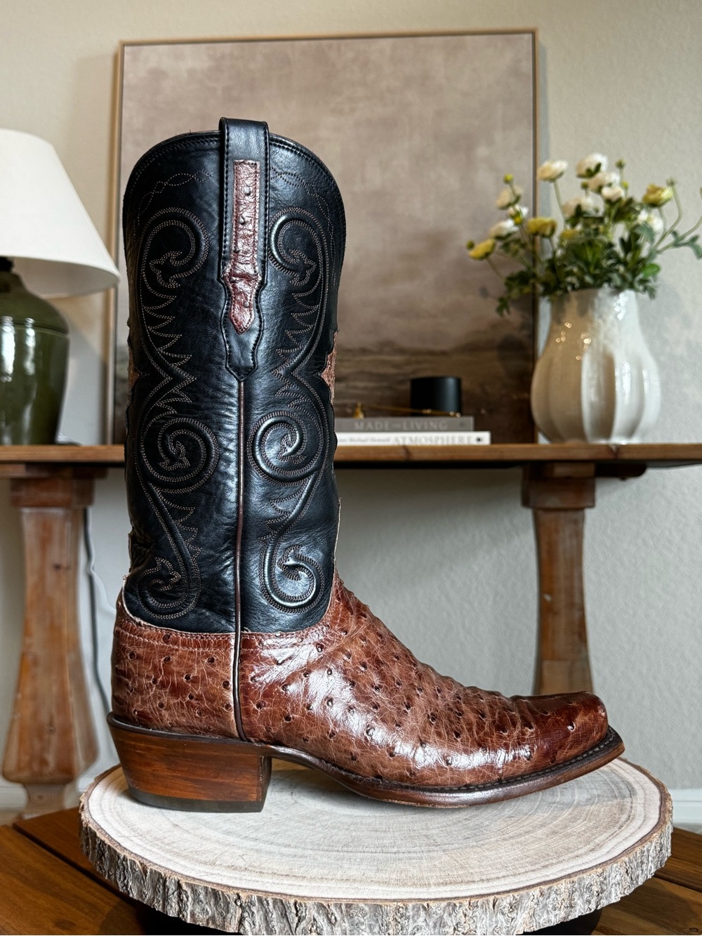 Lucchese Randall | Kango Tobacco Full Quill Ostrich | 9D
